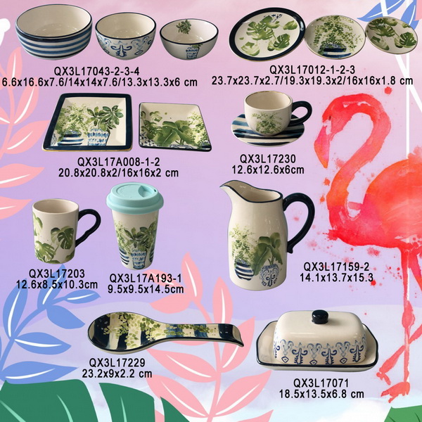 Ceramic Tropical leaves Kitchenware and Decor - WKS240002