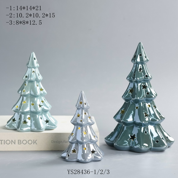 Porcelain Chrismas Decoration with LED Light - WCD240023