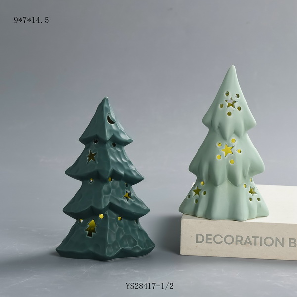 Porcelain Chrismas Decoration with LED Light - WCD240021