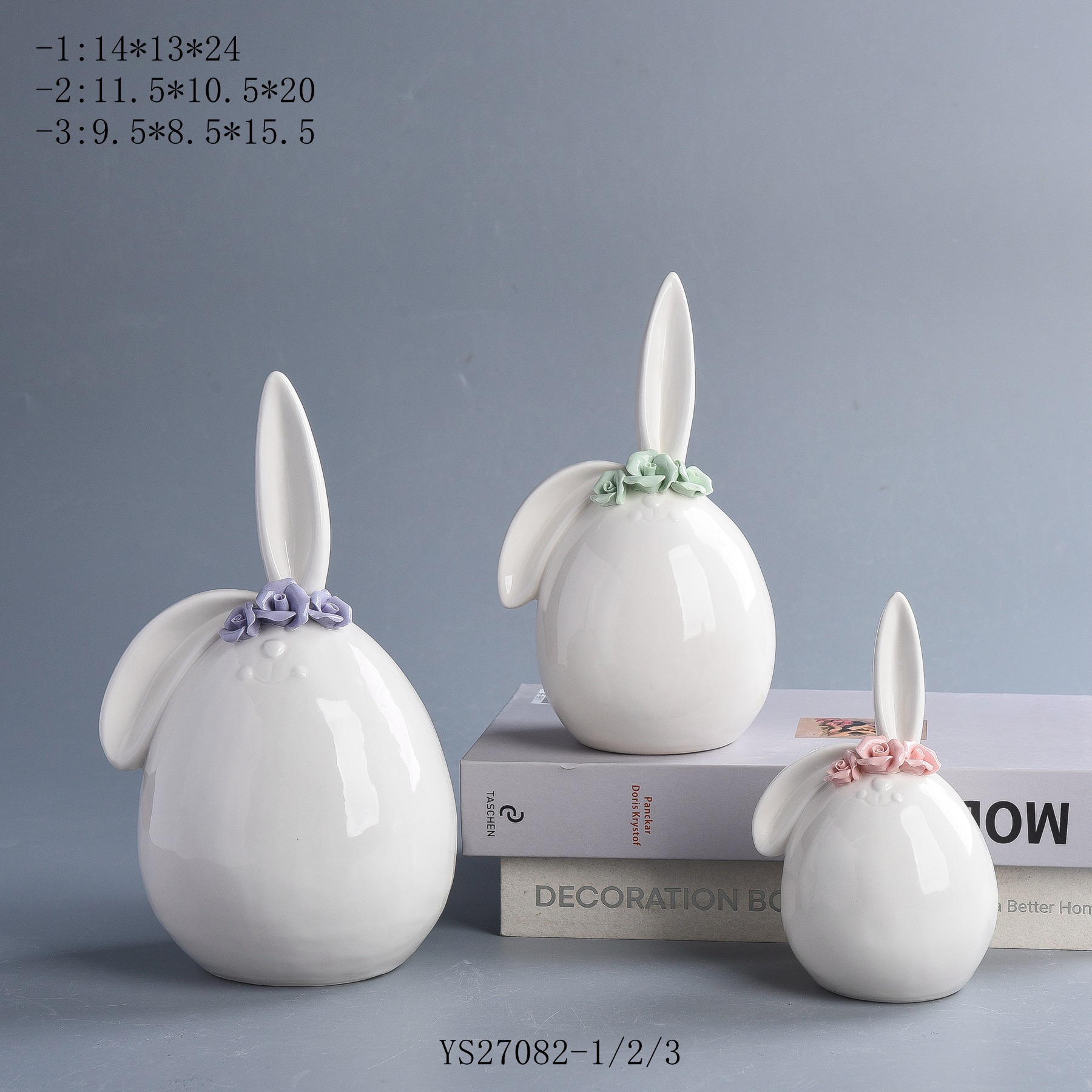 Porcelain Easter Decoration with LED Light - WED240006